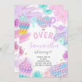 Niedlicher Pop Es Fidget Einladung (Vorne/Hinten)