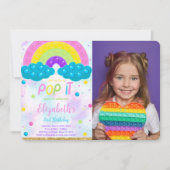 Niedlicher Pop es Geburtstag Foto Einladung (Vorderseite)