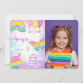 Niedlicher Pop es Geburtstag Foto Einladung (Vorderseite)