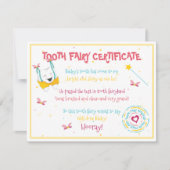 Niedlicher Pop für den Pfirsichfarben-Tooth-Zertif Mitteilungskarte (Vorderseite)