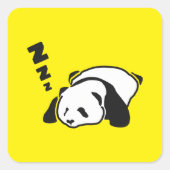 Niedlicher Pop Panda Quadratischer Aufkleber (Vorderseite)