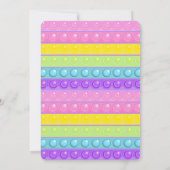 Niedlicher Pop zum Geburtstag Einladung (Rückseite)