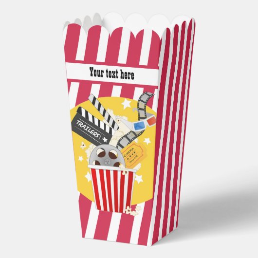Niedlicher Popcorn-Film anpassbar Geschenkschachtel (Rückseite)