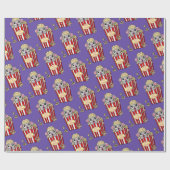 Niedlicher Popcorn-Schafspieß Geschenkpapier (Flach)