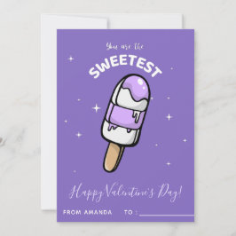 Niedlicher Popsikel Eiscreme Kinder Klasse Valenti Feiertagskarte