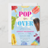 Niedlicher Popsikel-Pop über Sommer Babydusche Einladung (Vorderseite)