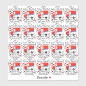 Niedlicher Postarbeiter dank Canada Post Truck Aufkleber (Blatt)