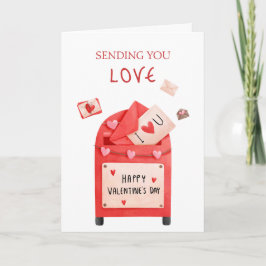 Niedlicher Postkasten Glückwunsch Valentinstag Gru Karte