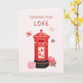 Niedlicher Postkasten Glückwunsch Valentinstag Gru Karte (Gelbe Blume)