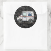 Niedlicher Postwagen Runder Aufkleber (Tasche)