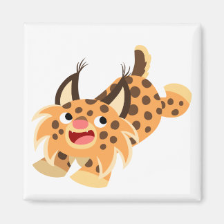 Niedlicher PrankenCartoon Bobcat Magnet