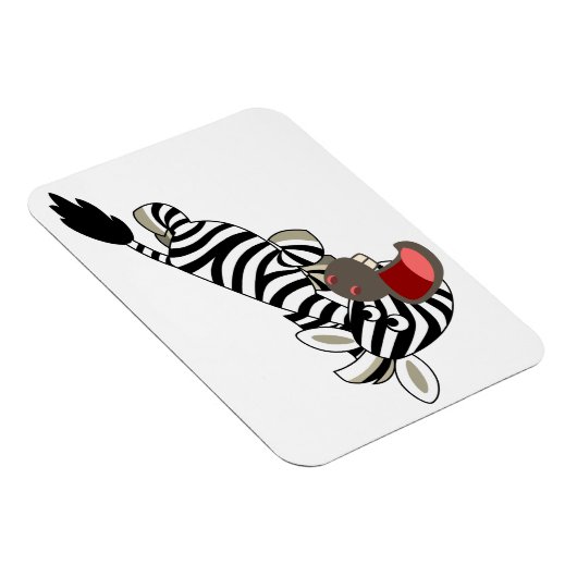 Niedlicher Prankenhaus-Cartoon Zebra Flexible Magn Magnet (Rechte Seite)