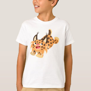 Niedlicher Prankenhieb Cartoon Bobcat Children T - T-Shirt