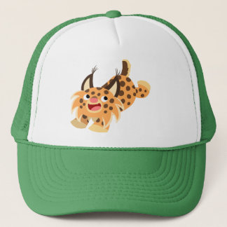 Niedlicher Prankish Cartoon Bobcat Hut Truckerkappe