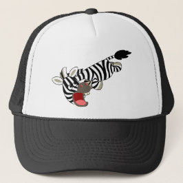 Niedlicher Prankish Cartoon Zebra Hat Truckerkappe
