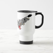 Niedlicher Prankish Cartoon Zebra Tasse