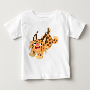 Niedlicher Prankish Cartoonbobcat-Baby-T - Shirt