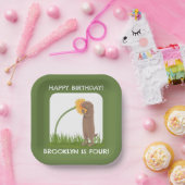 Niedlicher Präriehund personalisierter Geburtstags Pappteller (Party)