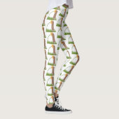 Niedlicher Präriehund schnüffelt Blume Cartoon Leggings (Rechts)