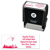 Niedlicher Präriehund schnüffelt Blume Cartoon Permastempel (Beispiel)