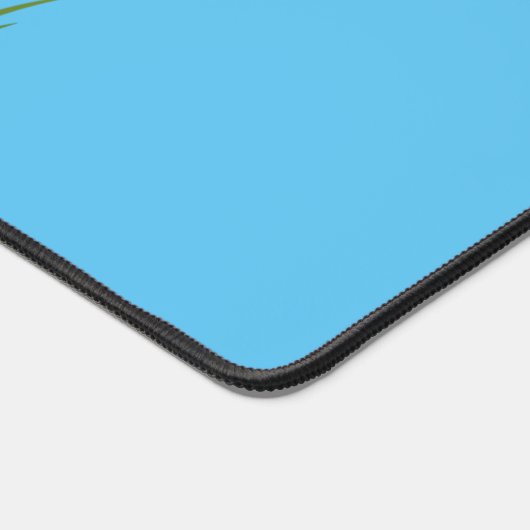 Niedlicher Präriehund schnüffelt Blume Cartoon Schreibtischunterlage (Ecke)