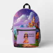 Niedlicher Princess-Name Bedruckter Rucksack (Vorderseite)
