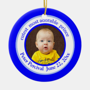 Niedlicher Prinz Charming Foto Keramik Ornament