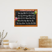 Niedlicher Professor Owl Polish Alphabet Alfabet p Poster (Küche)