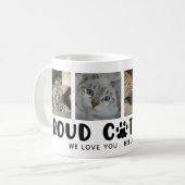 Niedlicher PROUD CAT-MAMA Pfosten Name für Fotocol Kaffeetasse (Vorderseite Links)