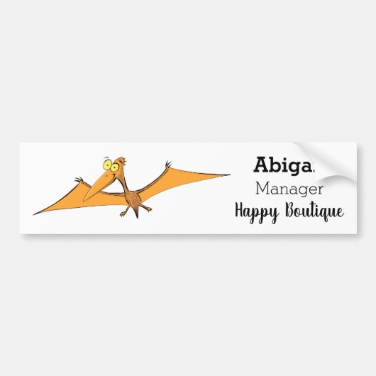 Niedlicher Pterodactylus-Cartoon Autoaufkleber (Vorne)