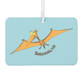 Niedlicher Pterodactylus-Cartoon Autolufterfrischer (Rückseite)