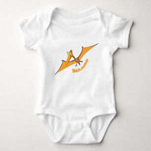 Niedlicher Pterodactylus-Cartoon Baby Strampler