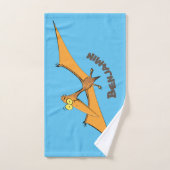 Niedlicher Pterodactylus-Cartoon Badhandtuch Set (Handtuch)