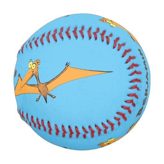 Niedlicher Pterodactylus-Cartoon Baseball (Vorne Rechts)