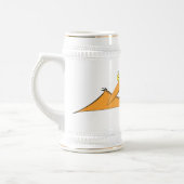 Niedlicher Pterodactylus-Cartoon Bierglas (Links)