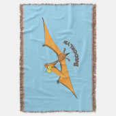 Niedlicher Pterodactylus-Cartoon Decke (Vorderseite Vertikal)