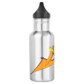 Niedlicher Pterodactylus-Cartoon Edelstahlflasche (Links)
