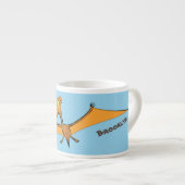 Niedlicher Pterodactylus-Cartoon Espressotasse (Vorderseite Rechts)