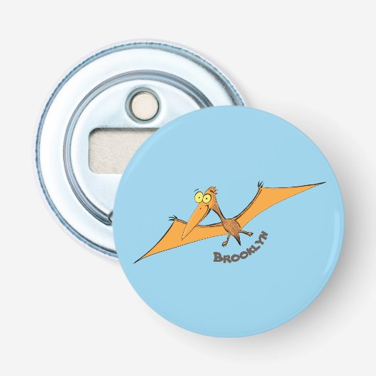 Niedlicher Pterodactylus-Cartoon Flaschenöffner (Vorderseite)