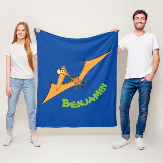 Niedlicher Pterodactylus-Cartoon Fleecedecke (Beispiel)