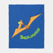 Niedlicher Pterodactylus-Cartoon Fleecedecke (Vorderseite)