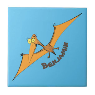 Niedlicher Pterodactylus-Cartoon Fliese