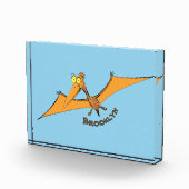 Niedlicher Pterodactylus-Cartoon Fotoblock (Rechts)