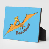 Niedlicher Pterodactylus-Cartoon Fotoplatte (Seite)