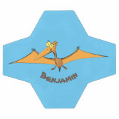 Niedlicher Pterodactylus-Cartoon Fußball (Flach)