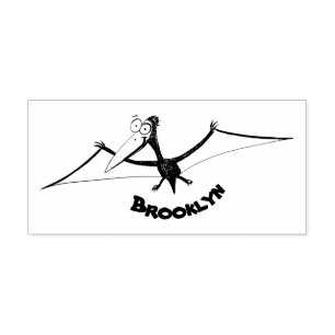 Niedlicher Pterodactylus-Cartoon Gummistempel