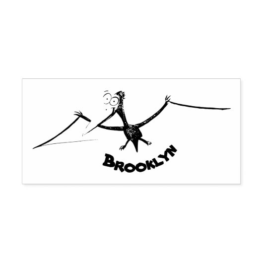 Niedlicher Pterodactylus-Cartoon Gummistempel (Prägung)