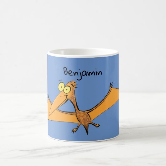 Niedlicher Pterodactylus-Cartoon Kaffeetasse (Mittel)