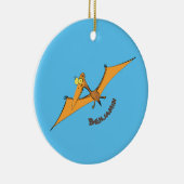 Niedlicher Pterodactylus-Cartoon Keramik Ornament (Rechts)
