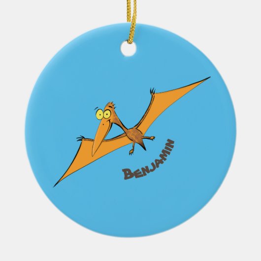 Niedlicher Pterodactylus-Cartoon Keramik Ornament (Vorne)